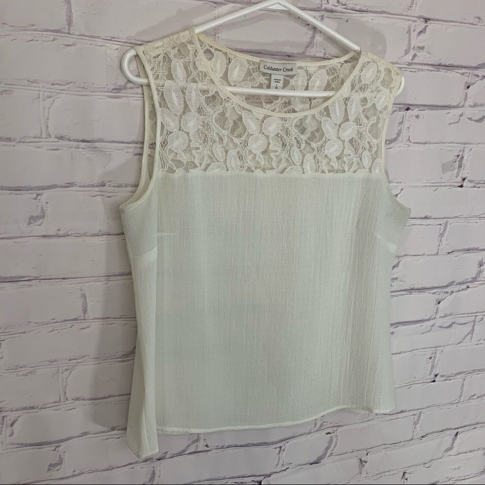 Coldwater Creek large cream tank top